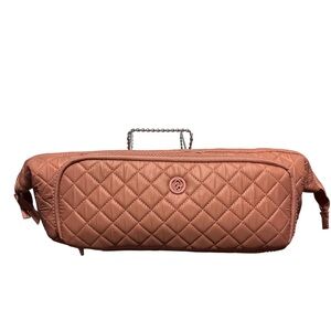 Joan & David Diamond Quilted Puffer Nylon Hair Tool Travel Bag